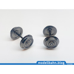 Modellbahn.blog Radsatz SUD2061 mit 22,8mm Achslänge und 10,4mm Radsatzdurchmesser