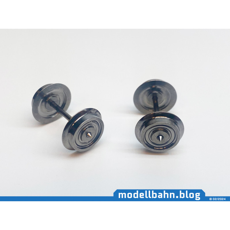 Modellbahn.blog Radsatz SUD2061 mit 22,8mm Achslänge und 10,4mm Radsatzdurchmesser