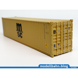 40ft HC container "MEDITERANEAN SHIPPING CO - MSC"  yellow (1:87 / H0)