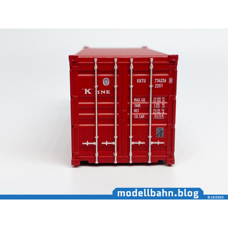 Red colored 20ft container 