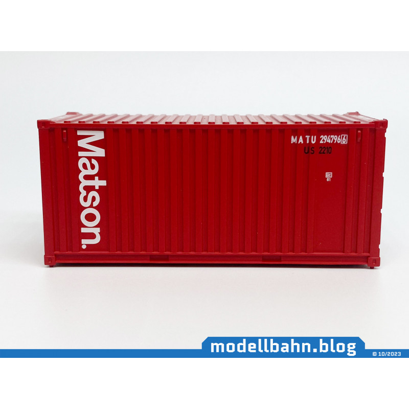 20ft oversea container "Matson" in H0 / 1:87 20ft oversea container "Matson" in H0 / 1:87