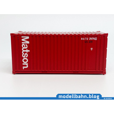 20ft oversea container "Matson" in H0 / 1:87