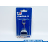 Schlüsselanhänger Omega V silber