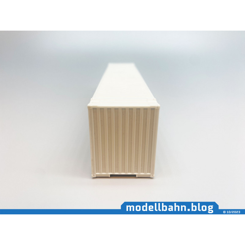 Grey colored 45ft container unpainted for crafting in 1:87 (H0)