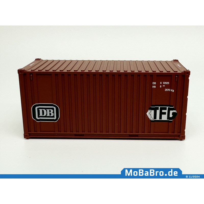 Brauner 20ft Container "DB TFG Transfracht" ab Epoche IV in 1:87 (H0)