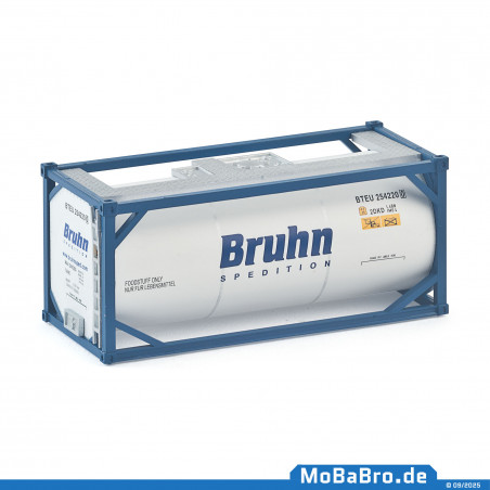 20ft tank container "BRUHN" in H0 / 1:87