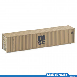 Sandgelber 45ft HC Container "Mediterranean Shipping Company - MSC" in 1:87