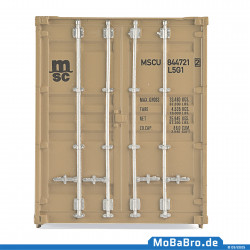 Sandgelber 45ft HC Container "Mediterranean Shipping Company - MSC" in 1:87
