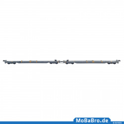 Doppeltaschenwagen Mega II (Sk + Sk) der HUPAC im Ablieferungszustand mit 50 Jahre HUPAC Logo - 83 85 4933 241-2 - Rev. 03/17