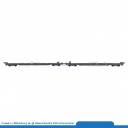 Double pocket wagon Mega II (Sk+Sk) of HUPAC in current operating condition - 83 85 4933 236-2  - Rev. 05/23