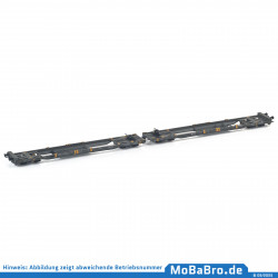 Double pocket wagon Mega II (Sk+Sk) of HUPAC in current operating condition - 83 85 4933 236-2  - Rev. 05/23