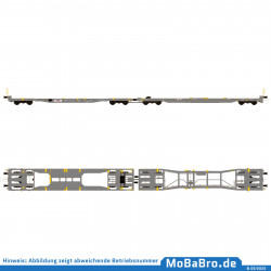 Double pocket wagon Mega II (Sk+Ct) of HUPAC in as-delivered condition - 83 85 4933 273-5 - Rev. 02/17