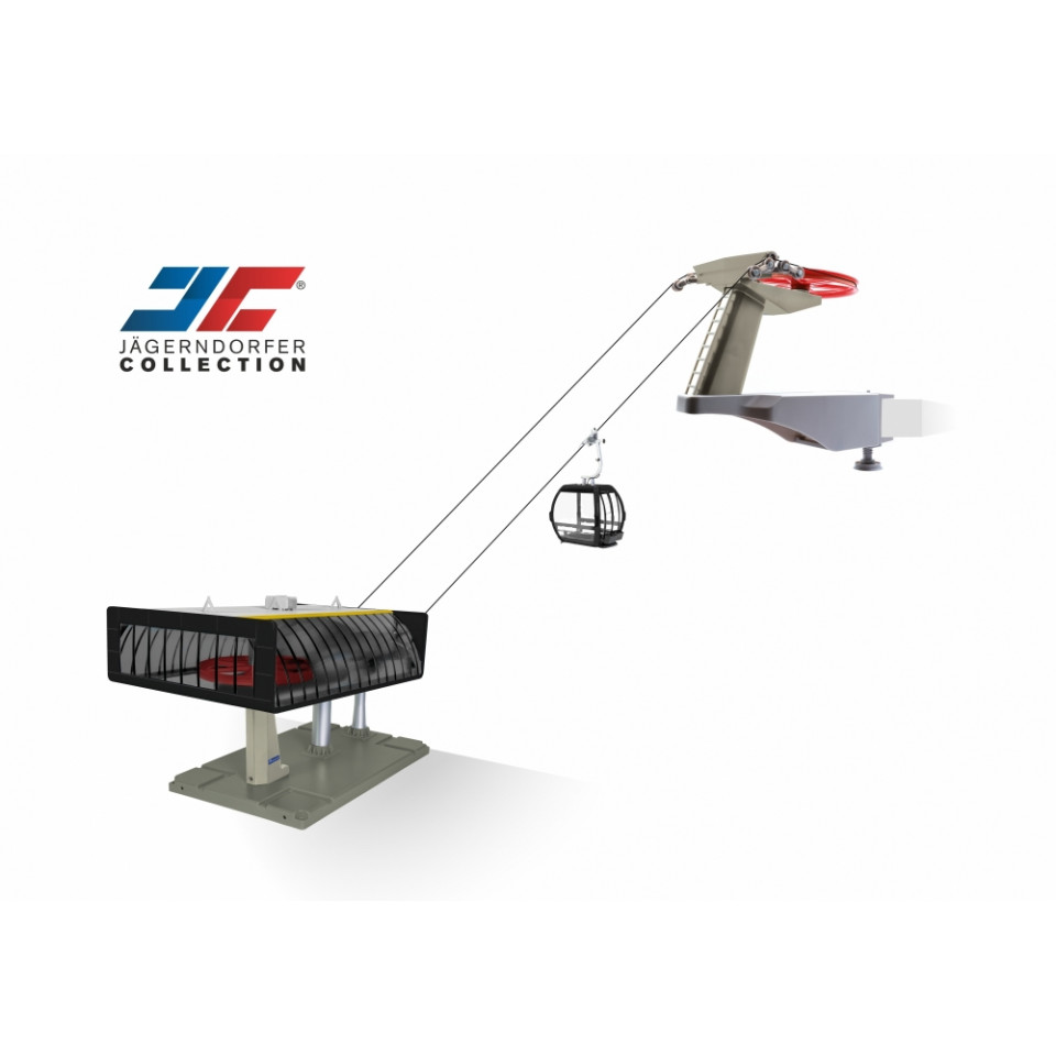 Doppelmayr D-Line OMEGA V 1:32スケール Jägerndorfer - Doppelmayr D-Line cable car set black-yellow - 1:32