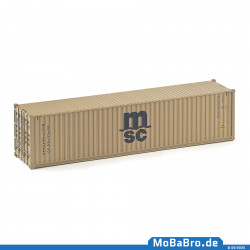40ft HC container "MEDITERANEAN SHIPPING CO - MSC"  yellow (1:87 / H0)