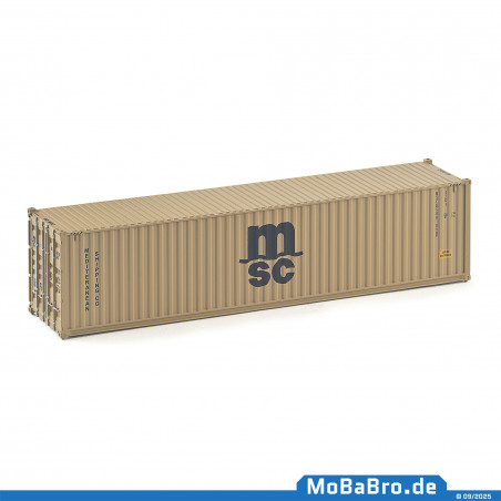 40ft HC container "MEDITERANEAN SHIPPING CO - MSC"  yellow (1:87 / H0)