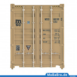 40ft HC Container "MEDITERANEAN SHIPPING CO - MSC" in gelb  (1:87 / H0)