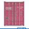 40ft container "ONE" in pink, scale 1:87 / H0