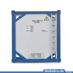 Light grey colored 20ft tank container "Bertschi AG" in 1:87 (H0)