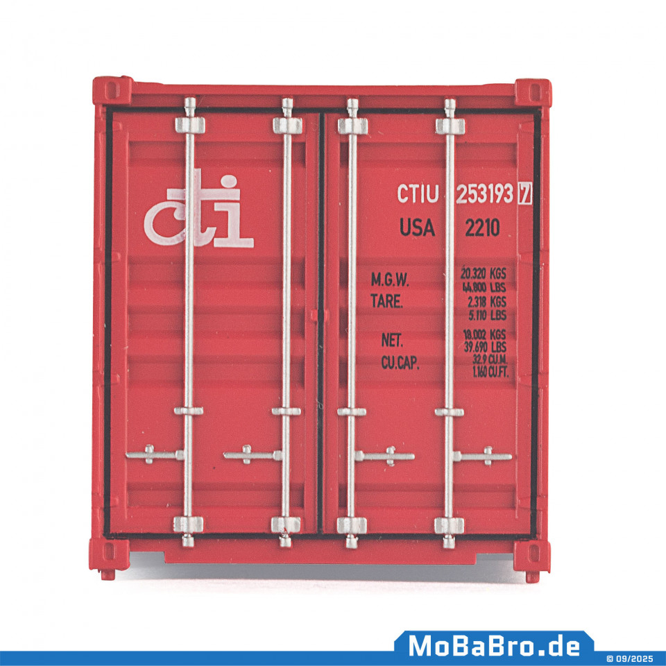 Red colored 20ft container 