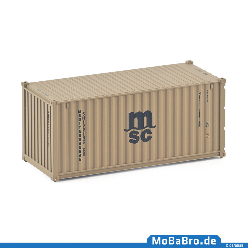 Yellow colored 20ft container 
