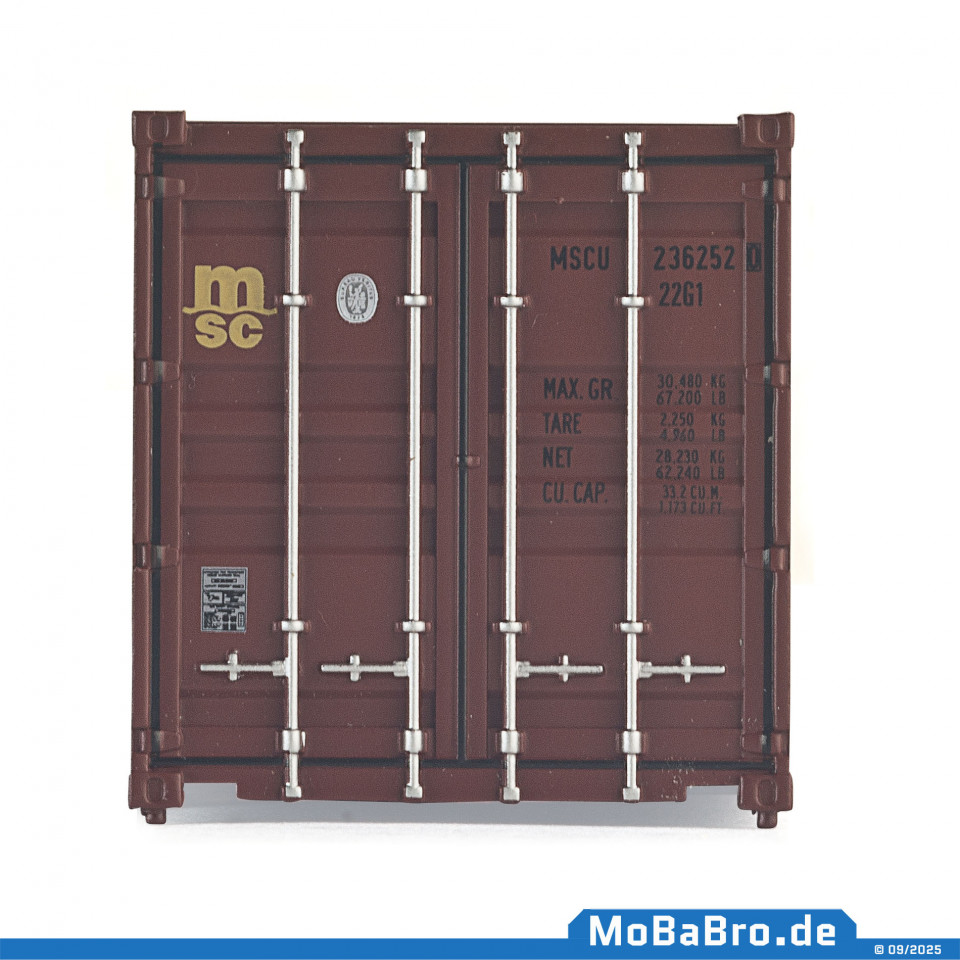 Brown colored 20ft container 