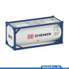 Weißer blauer 20ft Tank-Container "DB Schenker" in 1:87 / (H0)