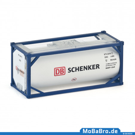 Weißer blauer 20ft Tank-Container "DB Schenker" in 1:87 / (H0)