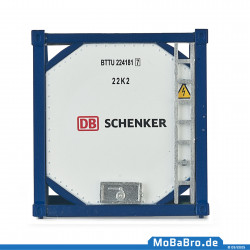Blue / white colored 20ft tank container "DB Schenker" in 1:87 (H0)