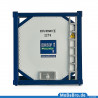 Blue / white colored 20ft tank container "EXSIF" in 1:87 / (H0)