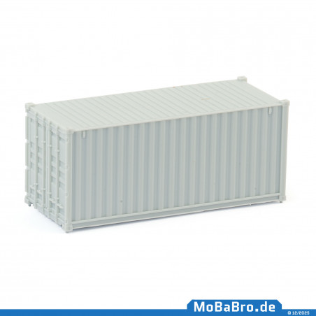 20ft oversea container without paint and print in scale H0 / 1:87