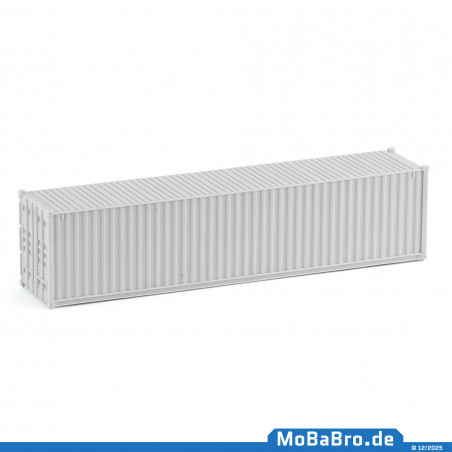 40ft oversea container without paint and print in scale H0 / 1:87