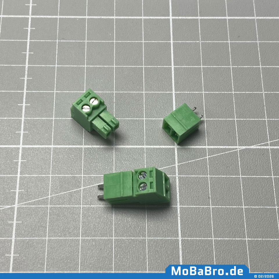 Plug terminal incl. socket - 2-pin - RM3.5 for e.g. Roco TAMS Zimo