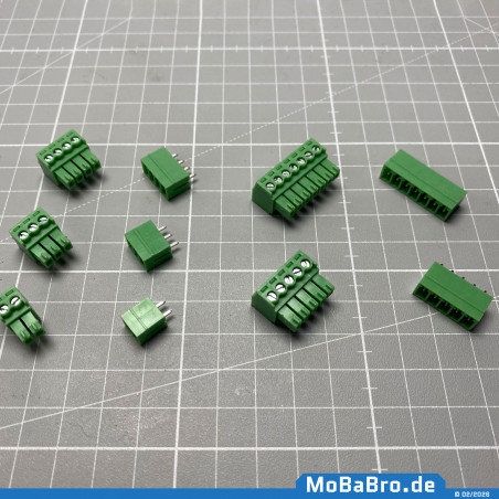 Plug terminal incl. socket - 2-pin - RM3.5 for e.g. Roco TAMS Zimo