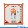 White orange colored 20ft tank container "SCF" in 1:87 / H0