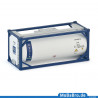 Weißer blauer 20ft Tank-Container "EXSIF" in 1:87 / (H0)