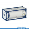 Weißer blauer 20ft Tank-Container "EXSIF" in 1:87 / (H0)