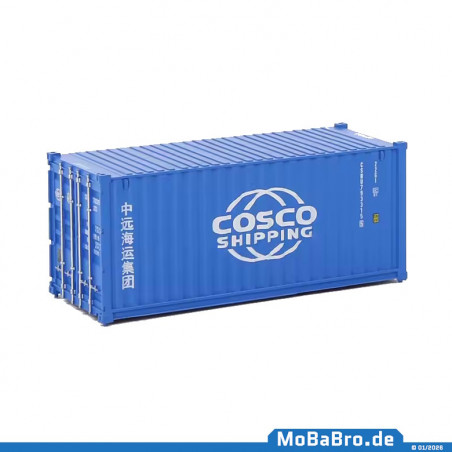 Blue colored 20ft container "COSCO" in 1:87 (H0)