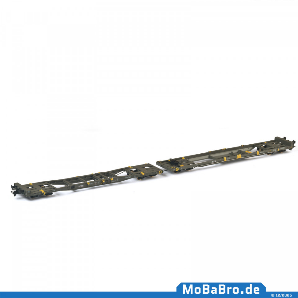 Double pocket wagon Mega II (Sk+Ct) of HUPAC in current operating condition - 83 85 4933 339-4 - Rev. 04/24