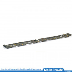 Doppeltaschenwagen Mega II (Sk+Ct) der HUPAC im aktuellen Betriebszustand - 83 85 4933 272-7 - Rev. 03/24