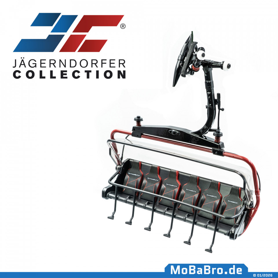 Jägerndorfer - Doppelmayr 6er Sessel D-Line "Waidoffen / Hochfügen" mit Bubble - 1:32 | LGB - JC86541