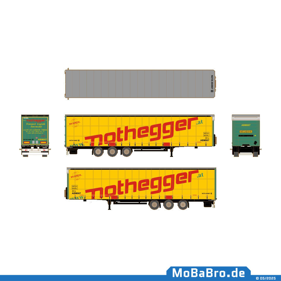 Craneable Kögel MEGA Trailer "Nothegger" in 1:87 / H0