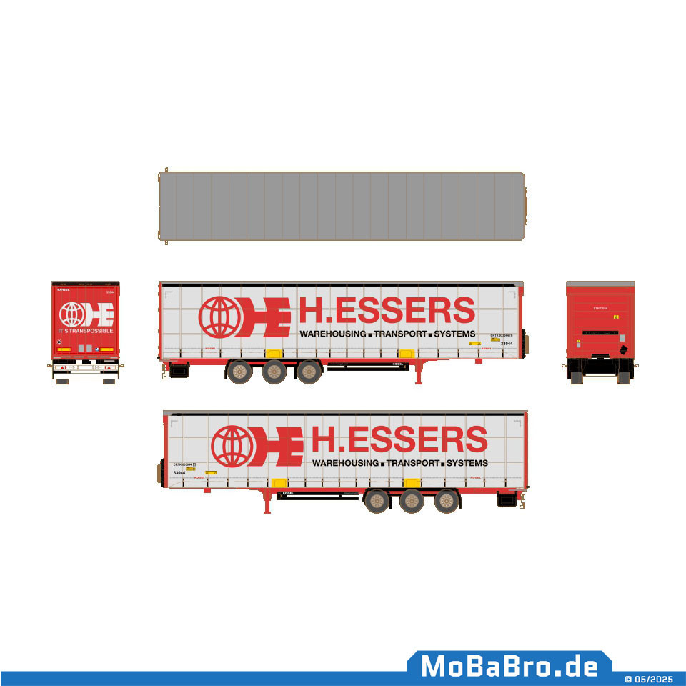 Craneable Kögel MEGA Trailer "H. Essers" in 1:87 / H0