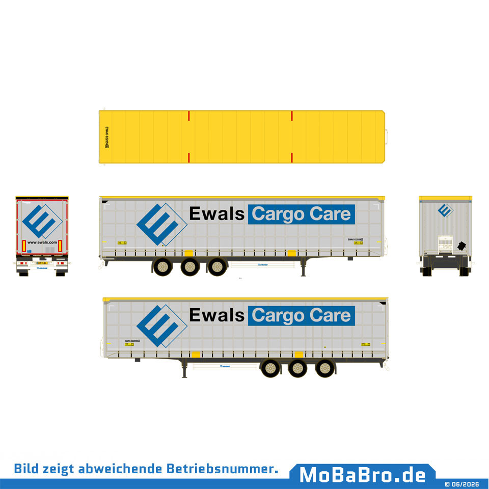 Kranbarer Krone MEGA Liner "Ewals Cargo Care" in 1:87 / H0