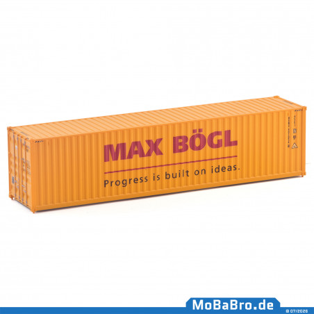Yellow Märklin 40ft HC container ‘Max Bögl’ MBWU 401054 (6) in 1:87 (H0) from 47161