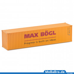 Yellow Märklin 40ft HC container ‘Max Bögl’ MBWU 401054 (6) in 1:87 (H0) from 47161