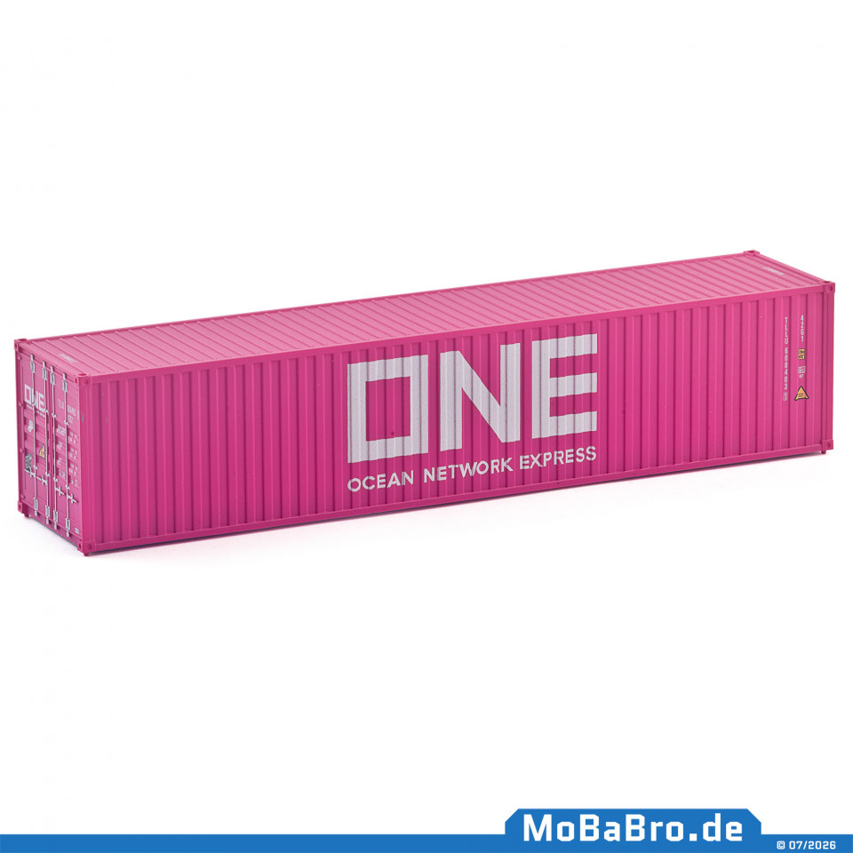 Pinker Märklin 40ft Container "ONE" TLLU 608403 (1) in 1:87 (H0) aus 47814