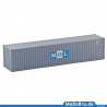 Grey colored Märklin 40ft container "MOL" MOFU 675639 (8) in 1:87 (H0) from 47811