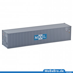 Grey colored Märklin 40ft container "MOL" MOFU 675639 (8) in 1:87 (H0) from 47811