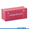 20ft Container "Hamburg Süd" (abgeflacht) und altem Logo "Fahne" in 1:87 / H0