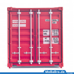 20ft Container "Hamburg Süd" (abgeflacht) und altem Logo "Fahne" in 1:87 / H0